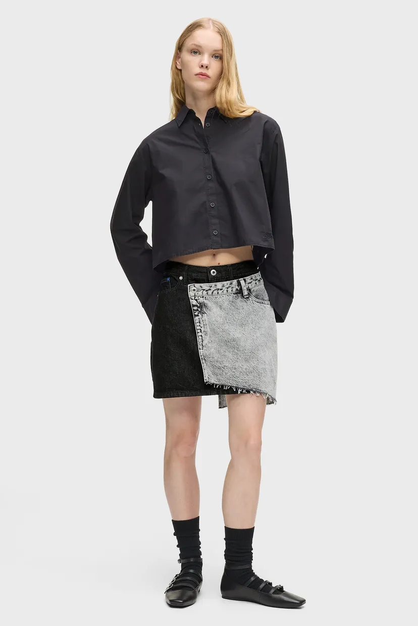 Fusta/KLJ CONTRAST DENIM MINI SKIRT 4