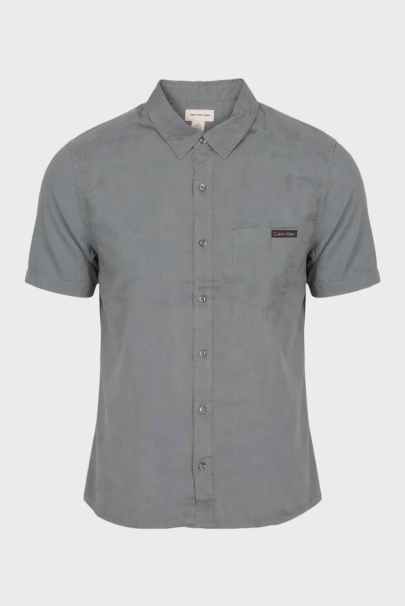Cămașă cu mâneci scurte/SS SOLID CAUSAL LINEN CLASSIC SH 6
