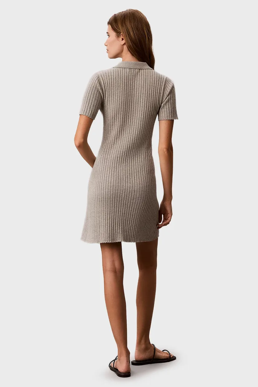 Платье/COTTON RIB MINI FLARE DRESS 4