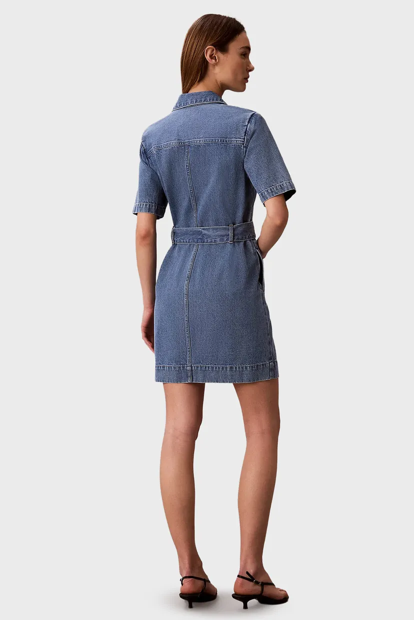 Платье/BELTED SHIRT DRESS RADIO BLUES 4