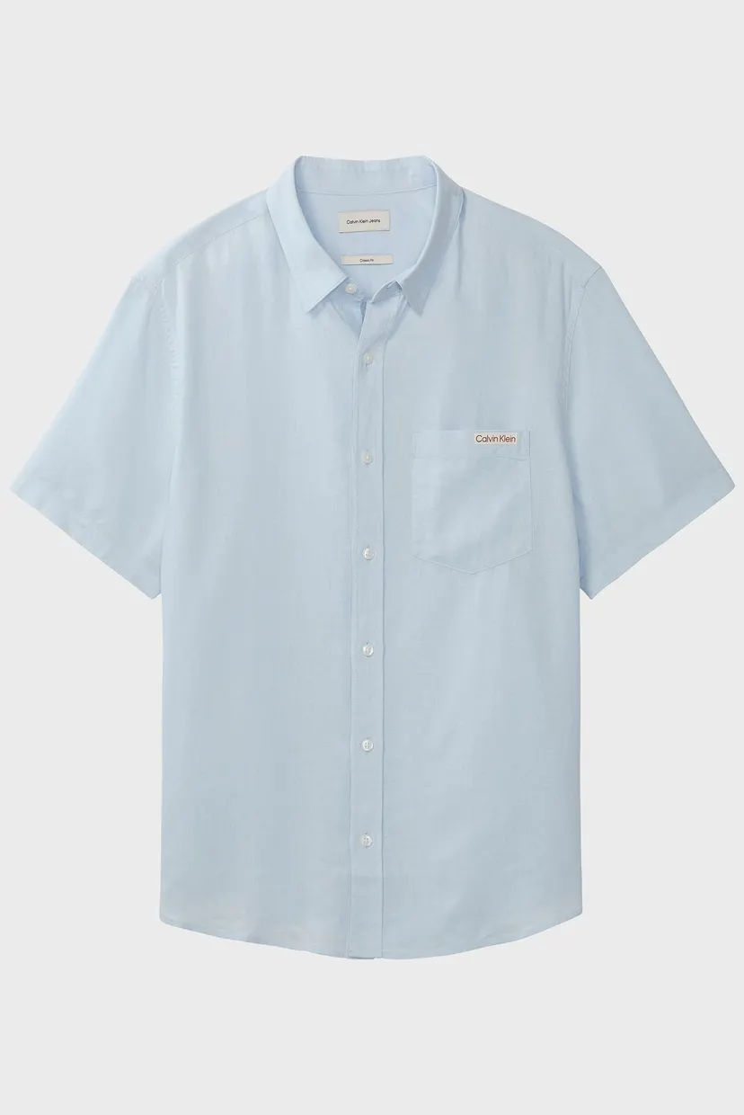 Рубашка с коротким рукавом/SS SOLID CAUSAL LINEN CLASSIC SH 6