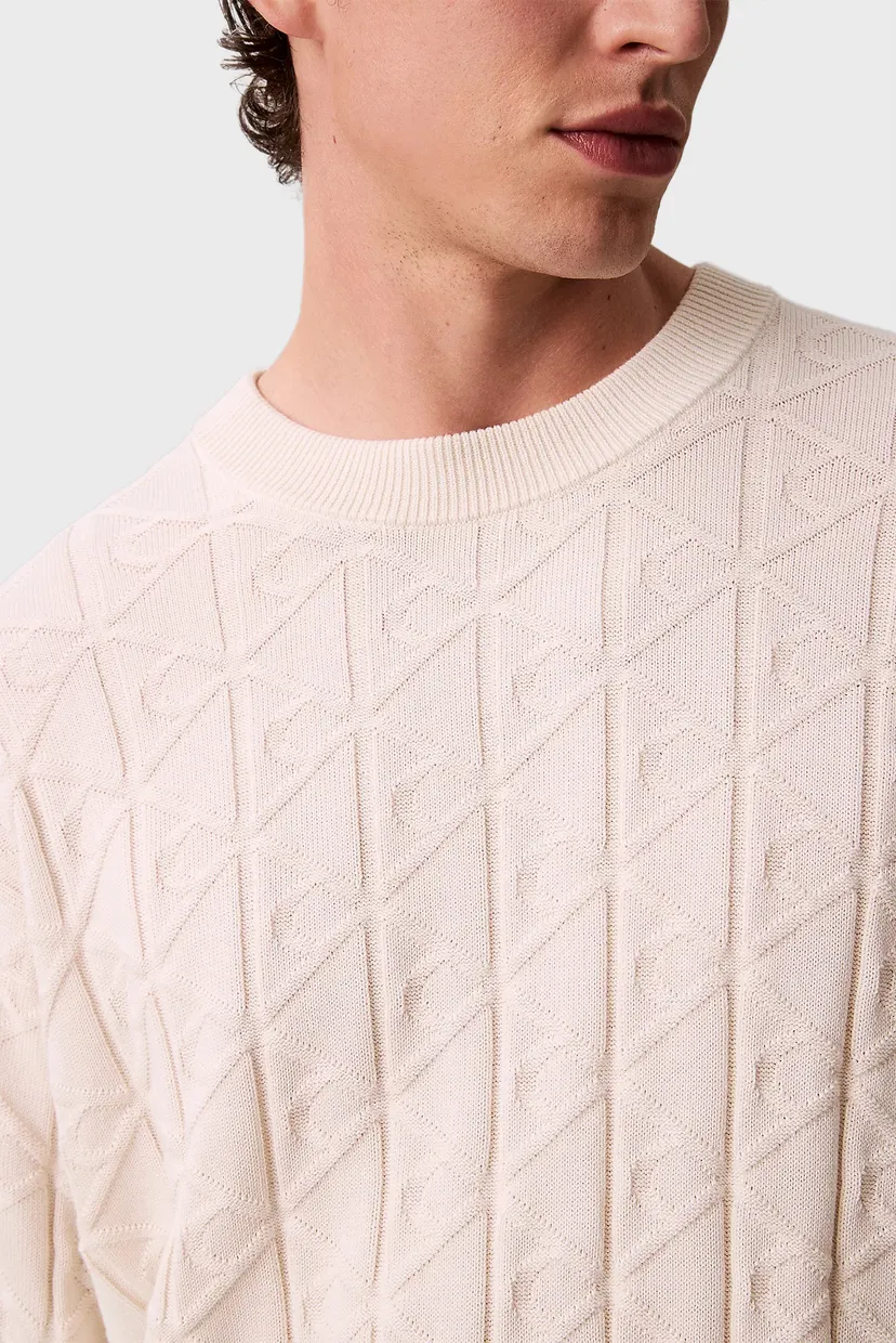 Pulover/LS EASY AOP COTTON CREWNK SWEATE 4