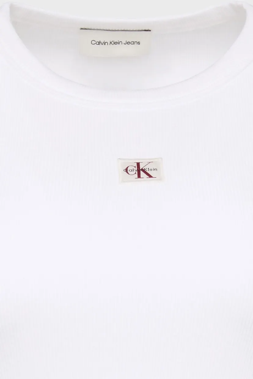 Лонгслив/LS WOVEN LABEL 2X2 RIB CREW TOP 6