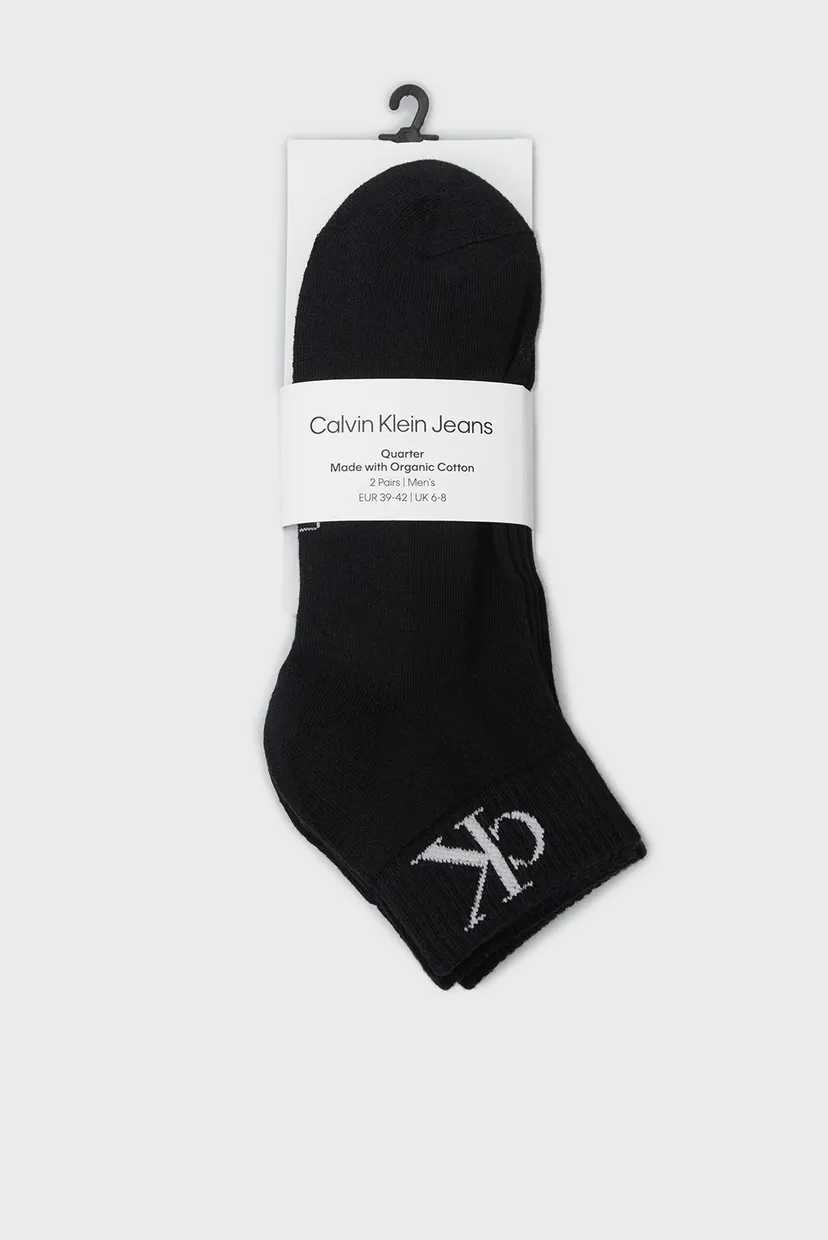 Носки/CKJ MEN QUARTER 2P MONOGRAM 3
