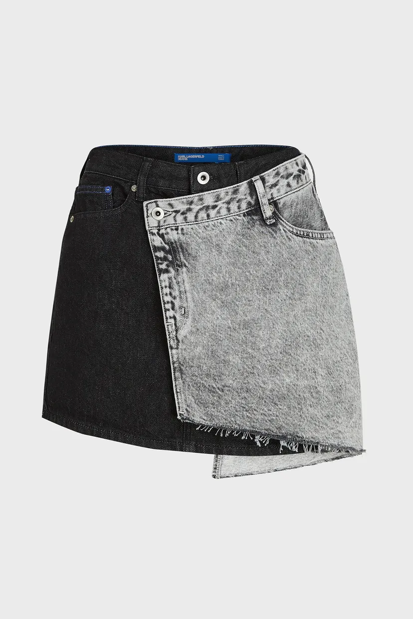 Fusta/KLJ CONTRAST DENIM MINI SKIRT 5