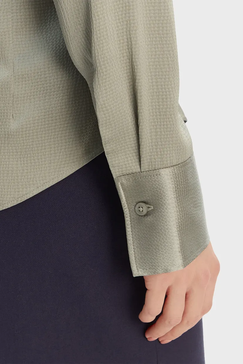 Cămaşă/HAMMERED SATIN FITTED SHIRT 4