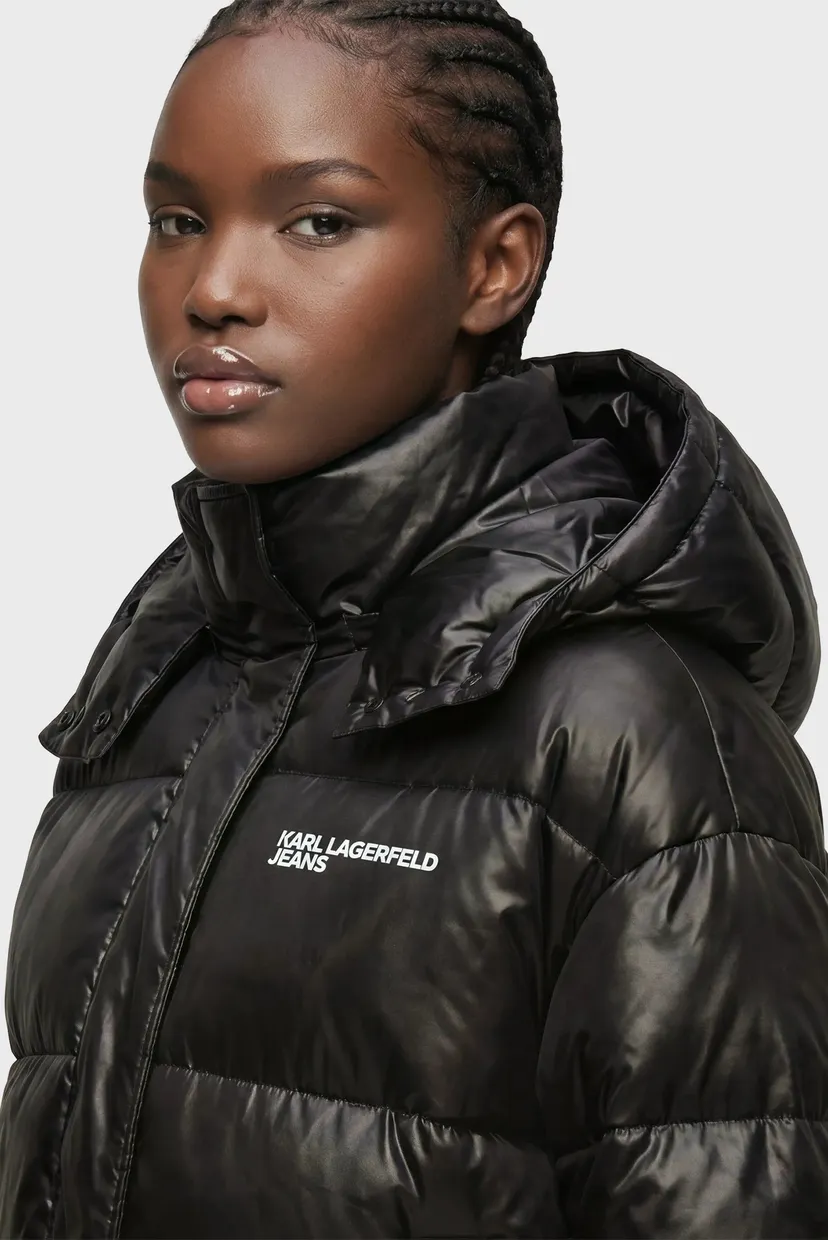 Куртка зимняя/klj cropped shiny puffer 4