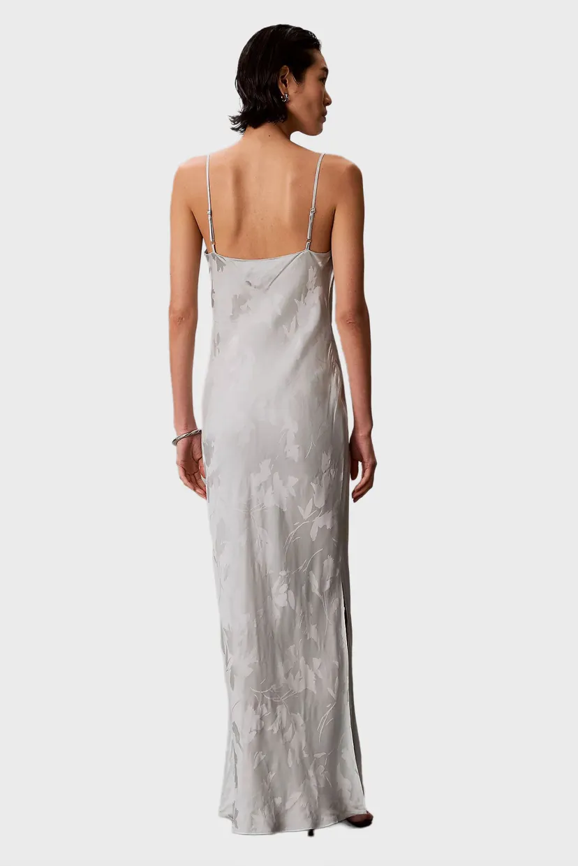 Rochie/VISCOSE JACQUARD MAXI SLIP DRESS 3