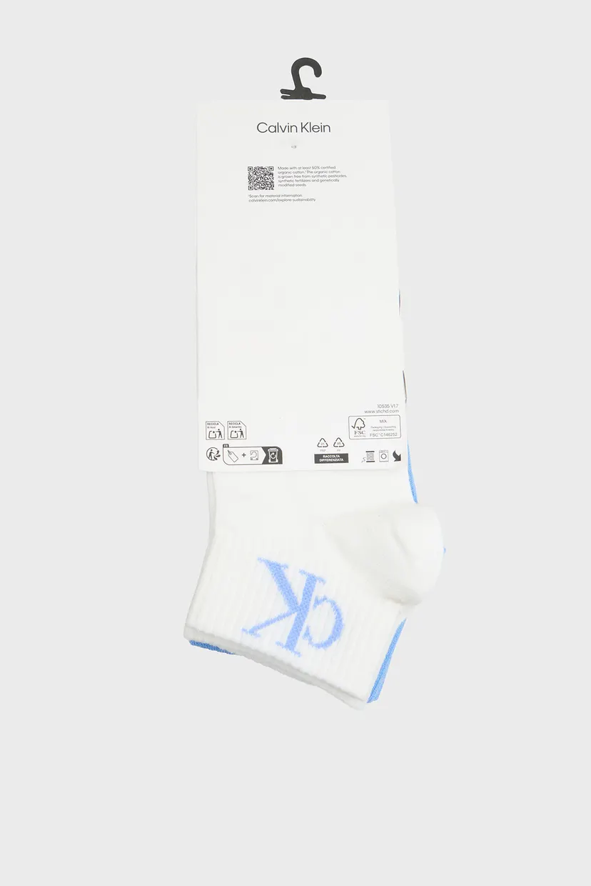 Носки/CKJ WOMEN QUARTER 2P MONOGRAM 3
