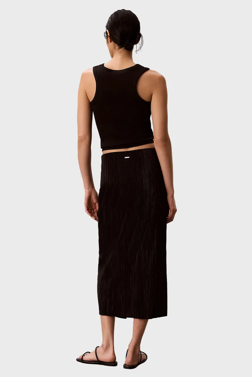 Юбка/PLISSE BIAS SEAM MIDI SKIRT 4