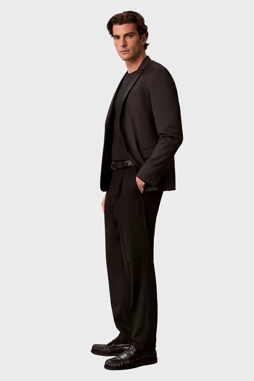 Pantaloni/TAPERED PLEATED WOOL BLEND PANT 3
