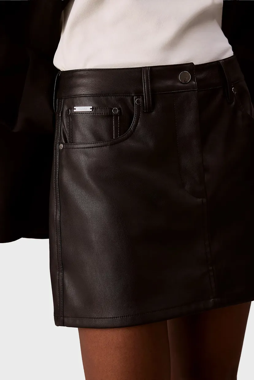Fusta/FAUX LEATHER 5PKT MINI SKIRT 4