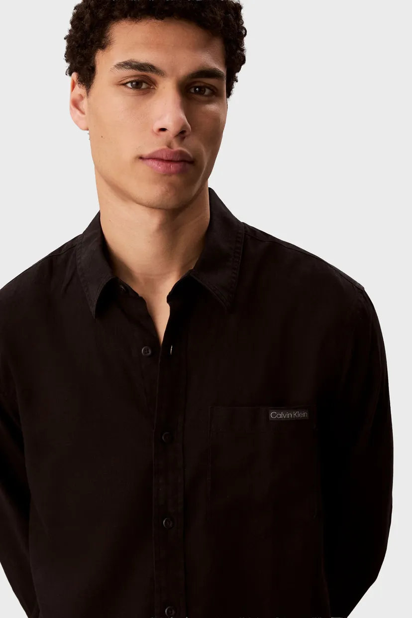 Cămaşă/LS SOLID CASUAL LINEN CLASSIC SH 5