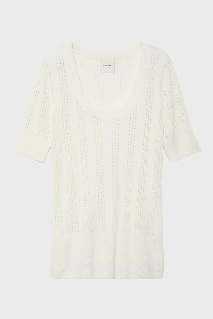 Top/FINE GAUGE VISCOSE POINTELLE SS 5