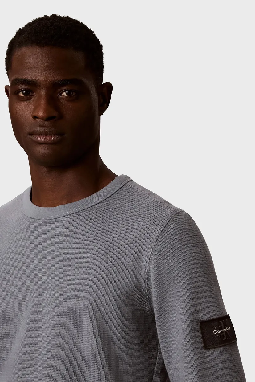 Maneca lunga/LS WAFFLE BADGE CREWNK TEE 5