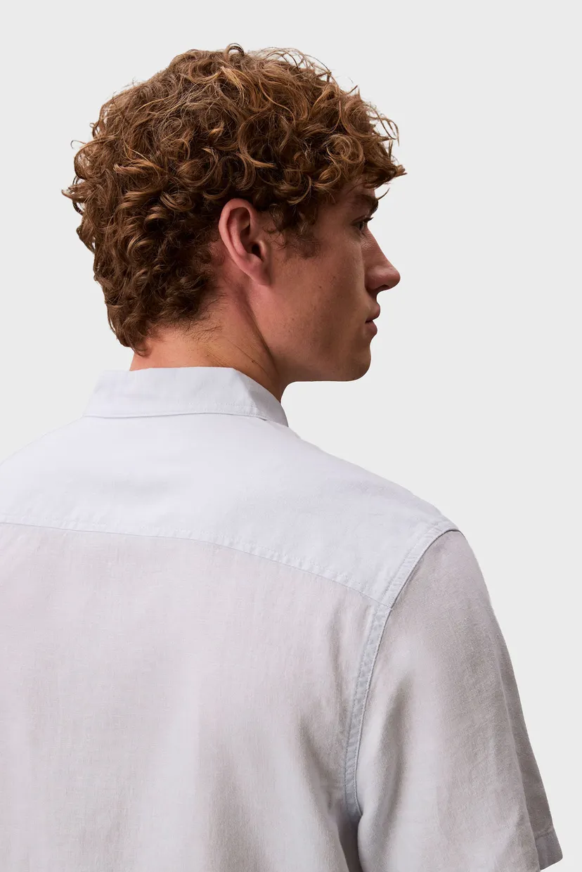 Рубашка с коротким рукавом/SS SOLID CAUSAL LINEN CLASSIC SH 5