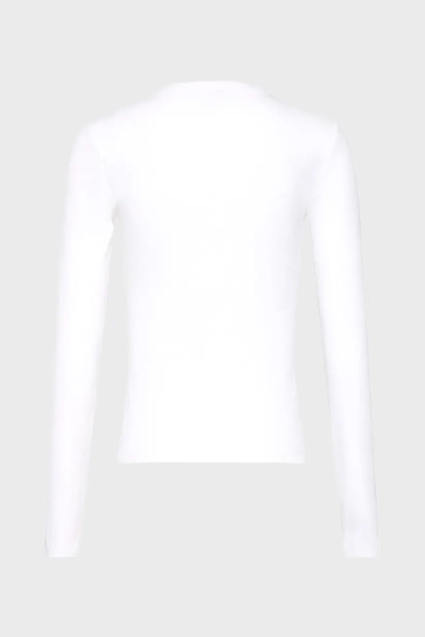 Лонгслив/LS WOVEN LABEL 2X2 RIB CREW TOP 8