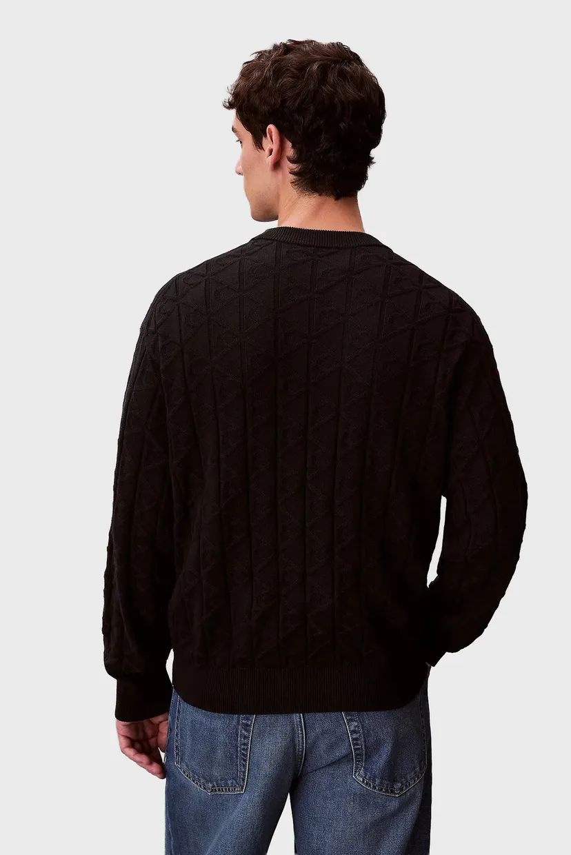 Свитер/LS EASY AOP COTTON CREWNK SWEATE 4
