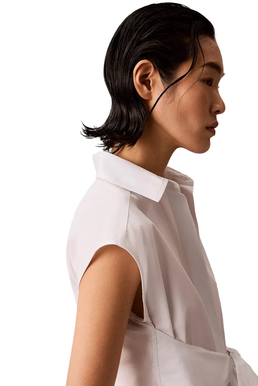 Топ/COTTON POPLIN SL TIE SHIRT 5