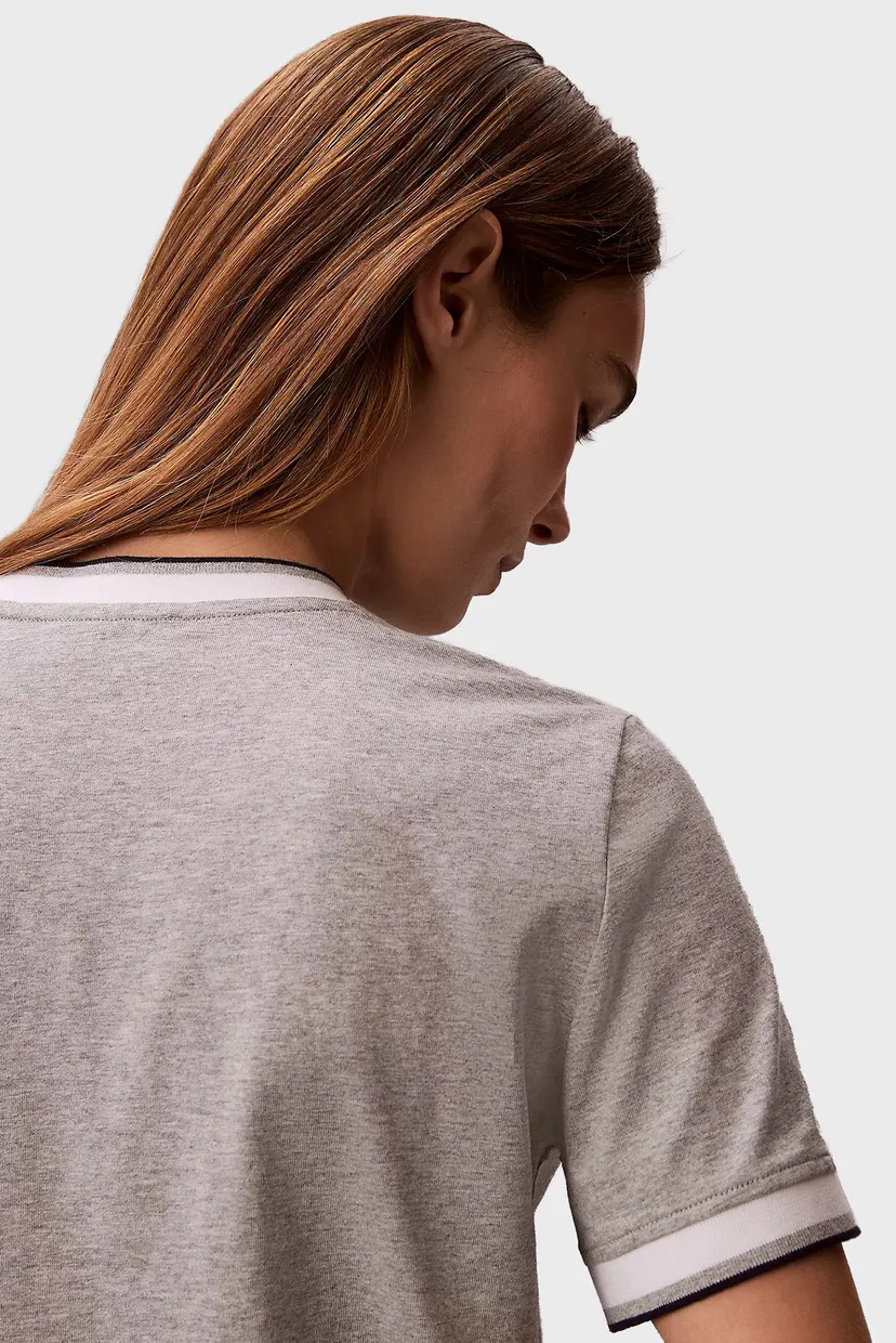 Tricou/SS CTN MONOGRAM STRIPE TRIM TEE 5