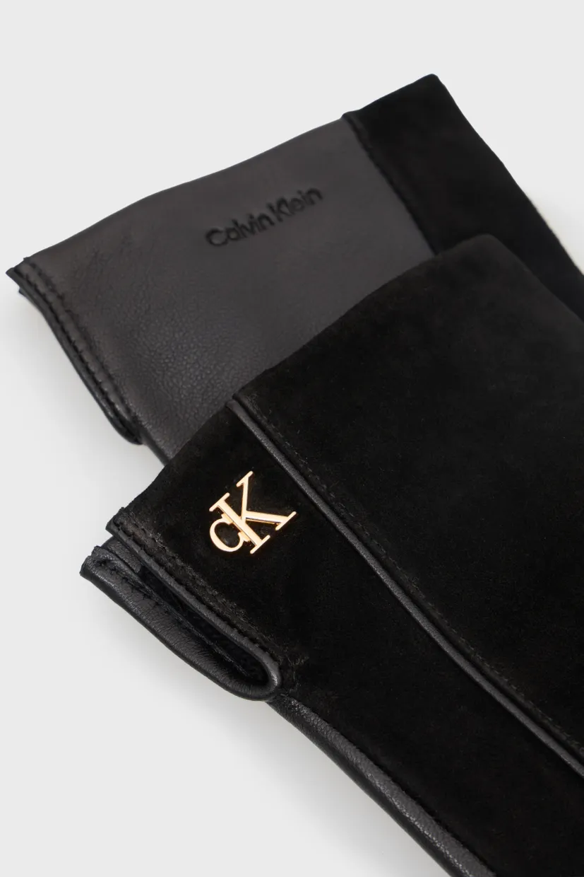 Mănuși/METAL CK SUEDE LEATHER GLOVES 3