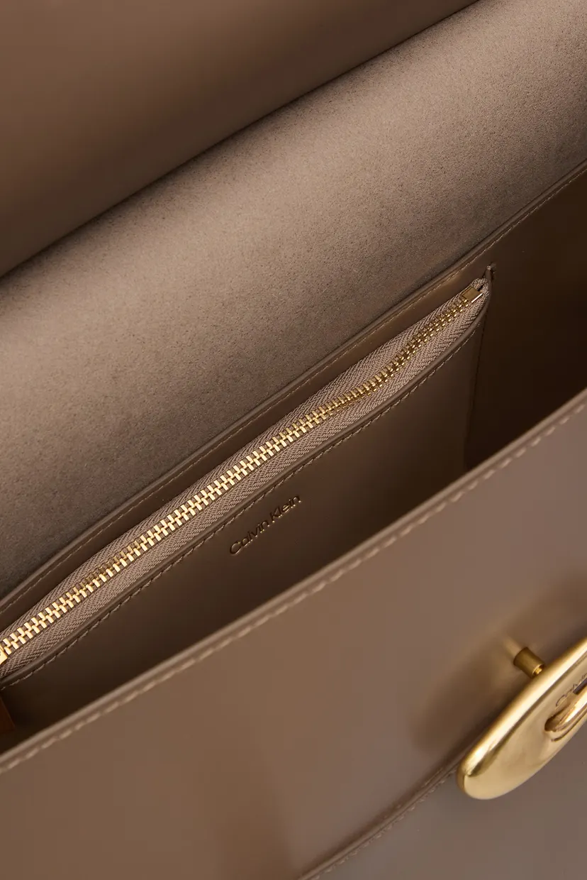Geanta/HARDWARE BRUSHED FLAP TOTE BAG 5