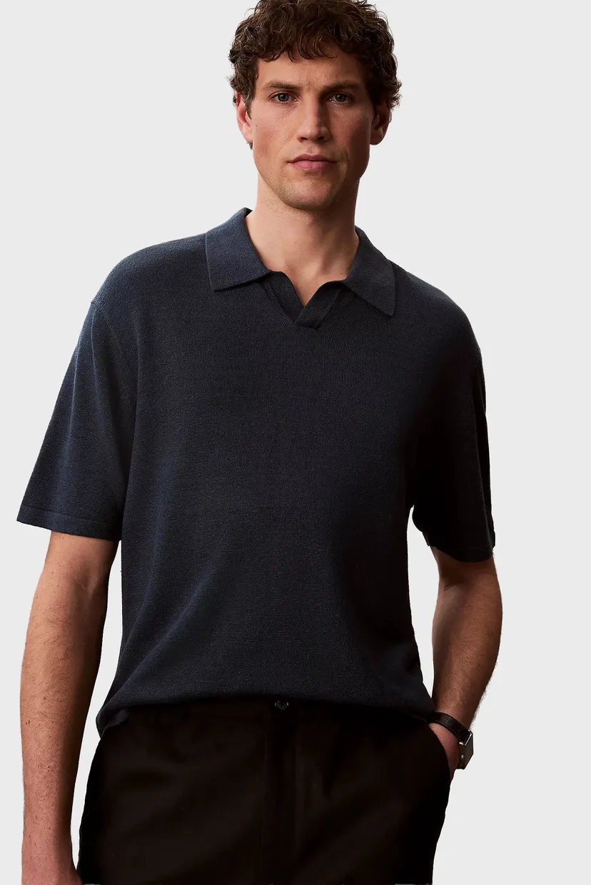 Polo/SS LINEN BLND JOHNNY SWTR 12GG 4