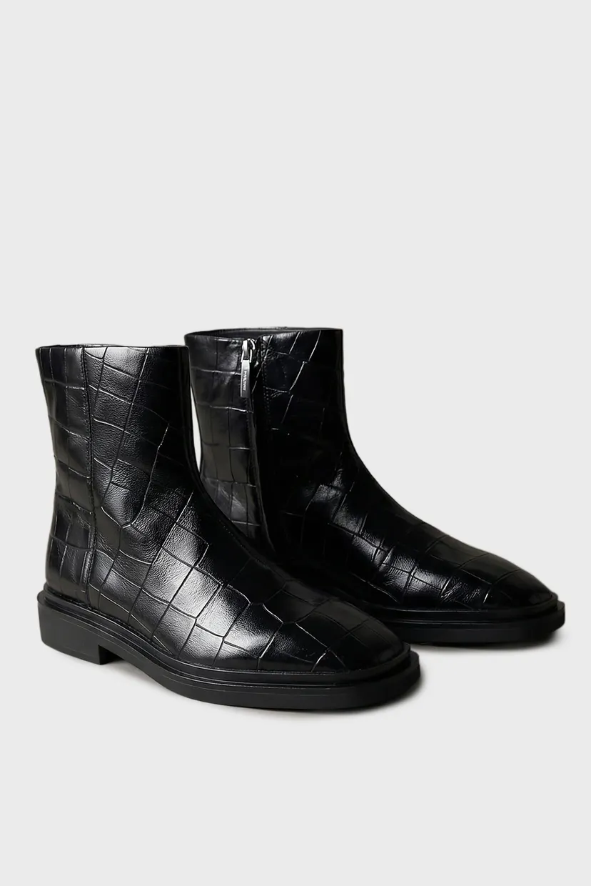 Ботинки/SQUARE ANKLE BOOT ZIP CROC LTH 3