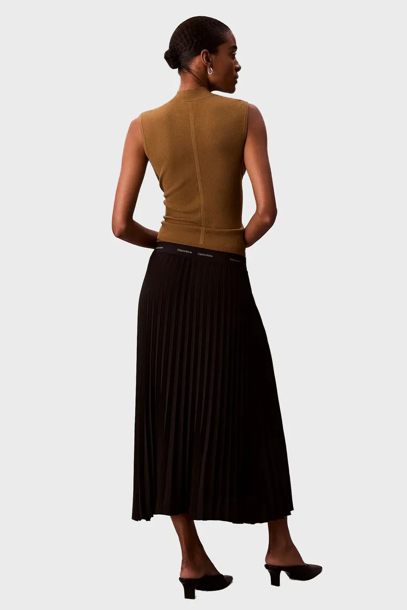 Юбка/PLEATED CREPE MIDI SKIRT 4