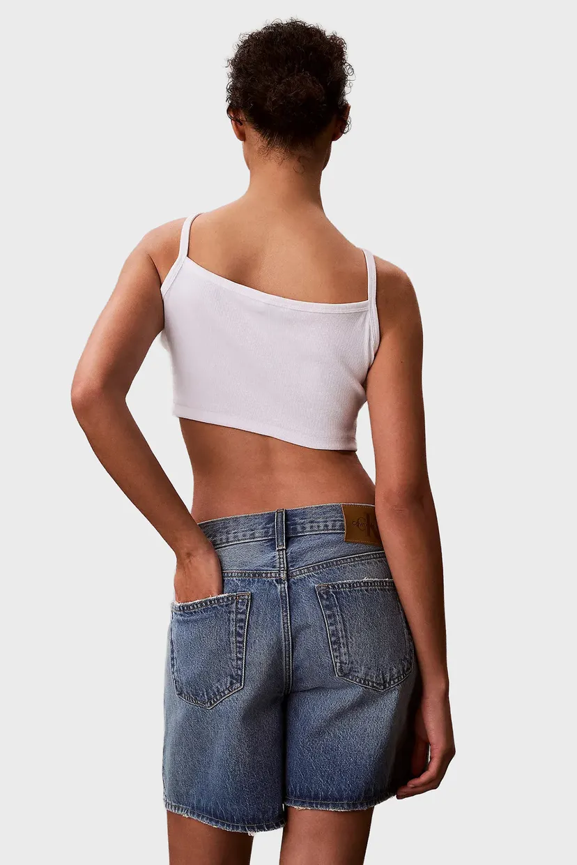 Топ/WOVEN LABEL 2X2 BABY RIB CROPPED 3