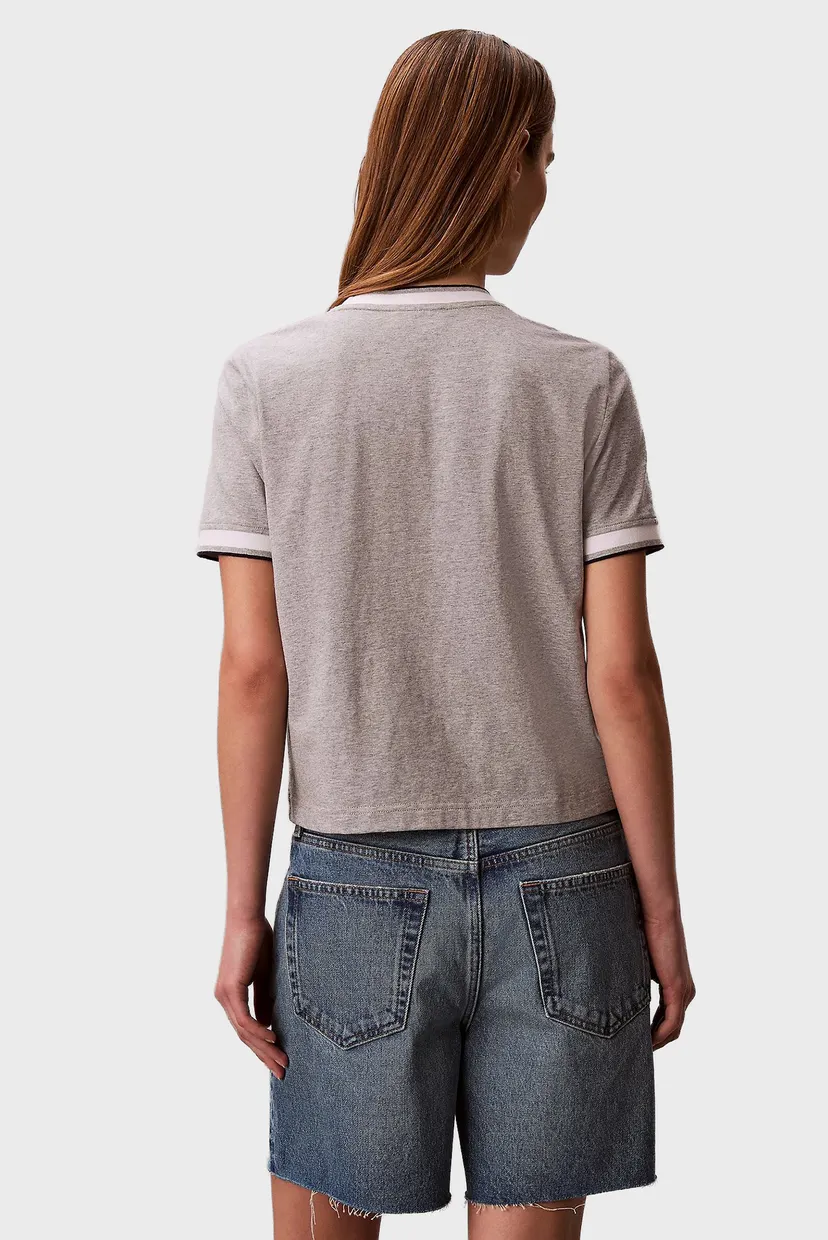 Tricou/SS CTN MONOGRAM STRIPE TRIM TEE 3