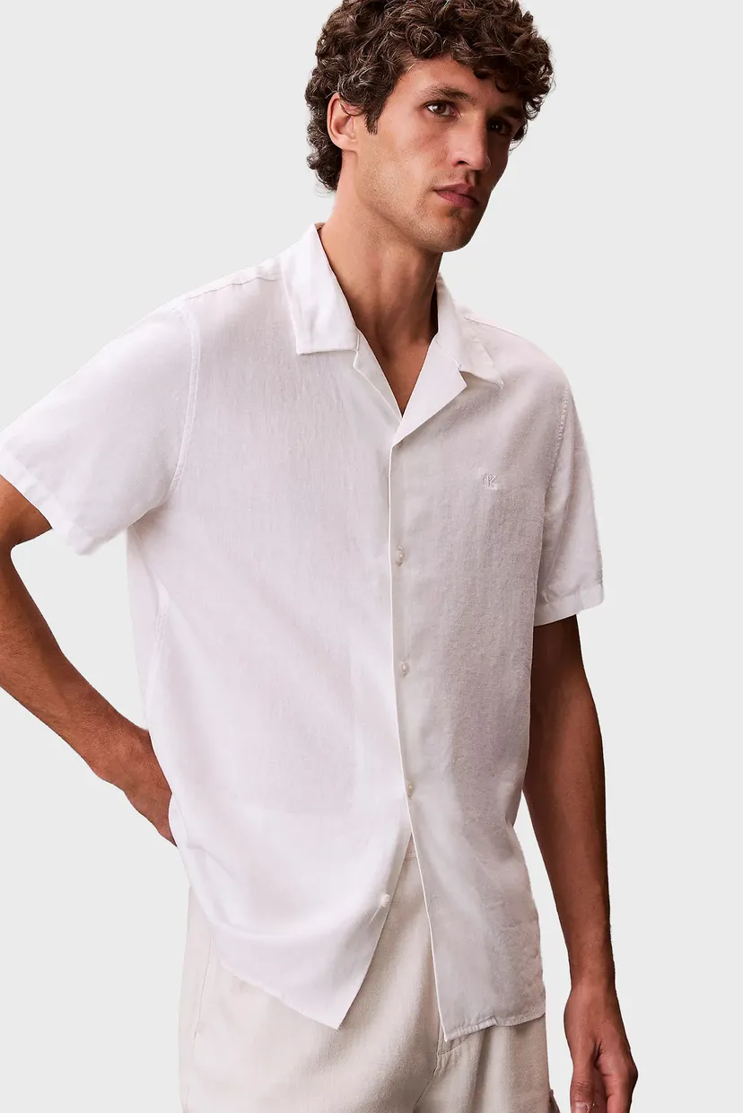 Рубашка с коротким рукавом/SS CAMP COLLAR SOLID LINEN CLASS 5