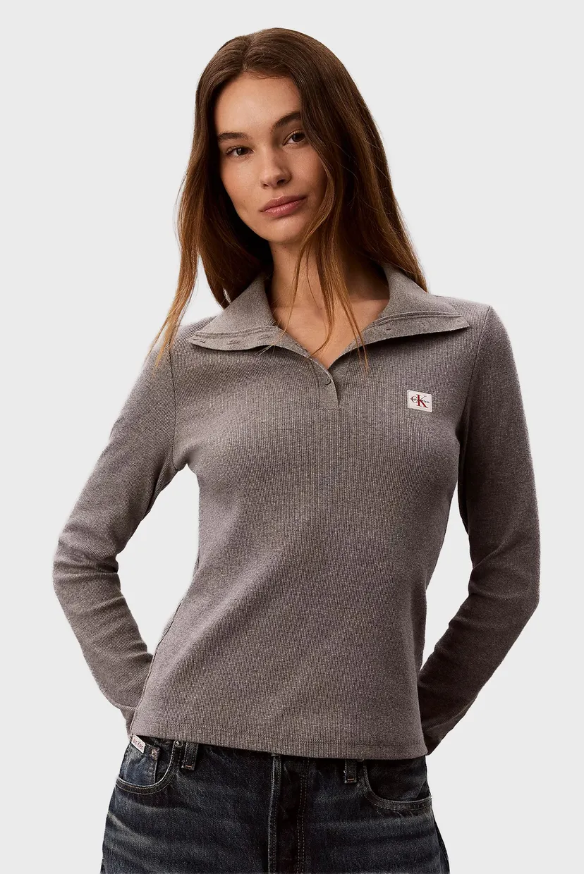 Лонгслив/LS WVN LABEL TNECK HENLEY 4