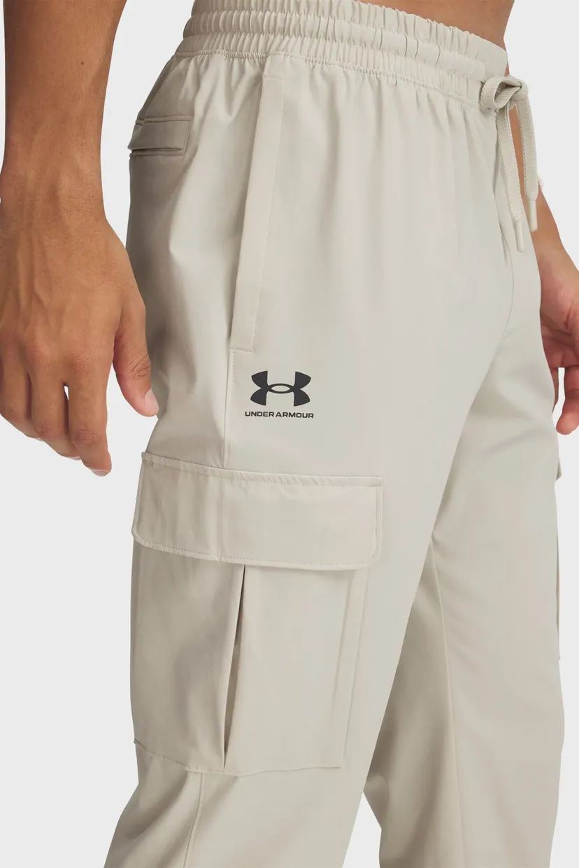 Штаны спортивные/UA Vibe Woven Cargo Pants-BRN 4