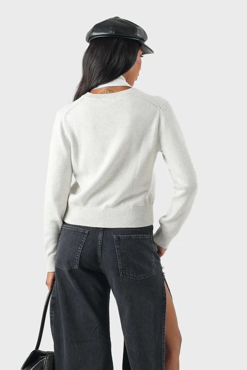 Pulover/LOGO OUTLINE LS TOP 5