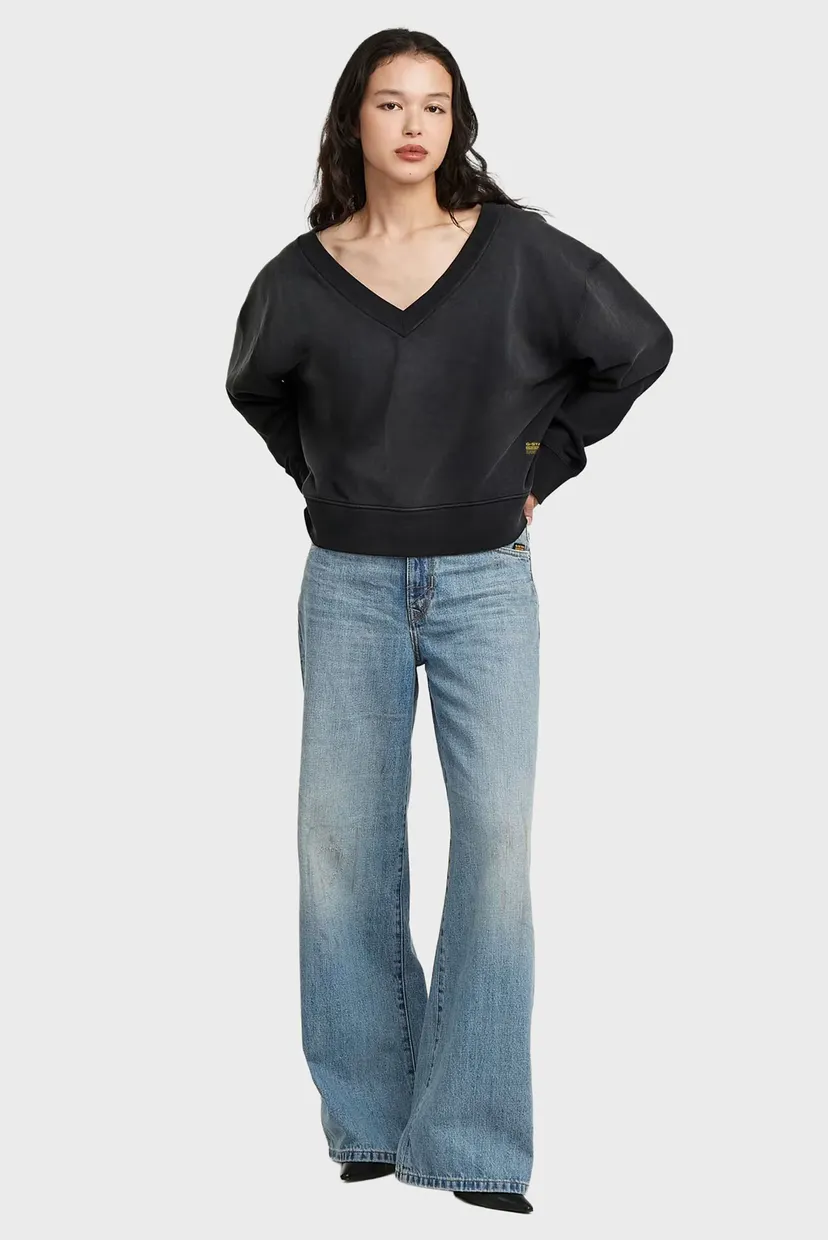 Свитшот/Sun faded  v neck loose sw wmn 5