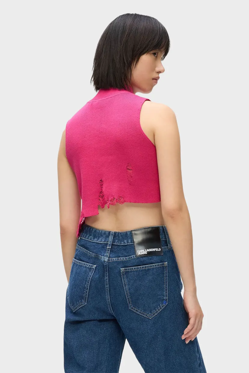 Top/KLJ DISTRUCTED KNITTED TOP 3