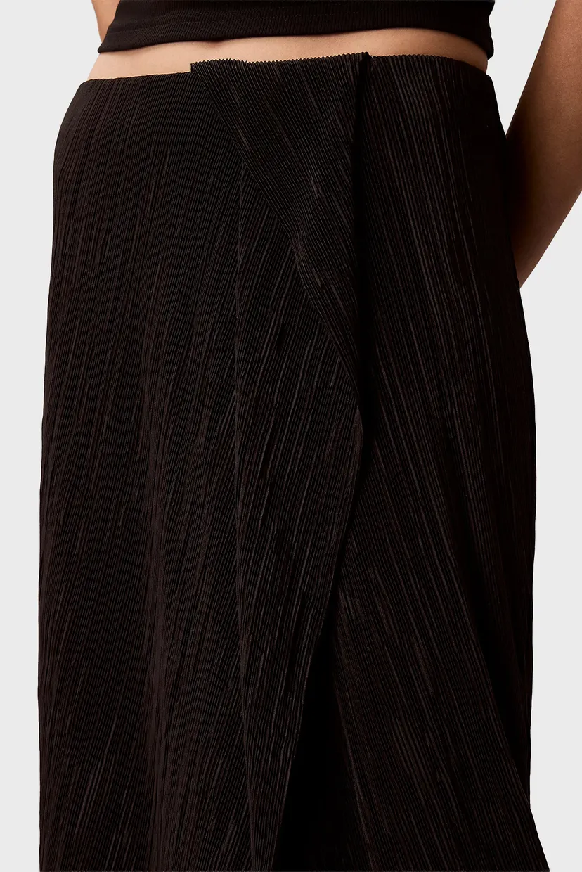 Юбка/PLISSE BIAS SEAM MIDI SKIRT 5