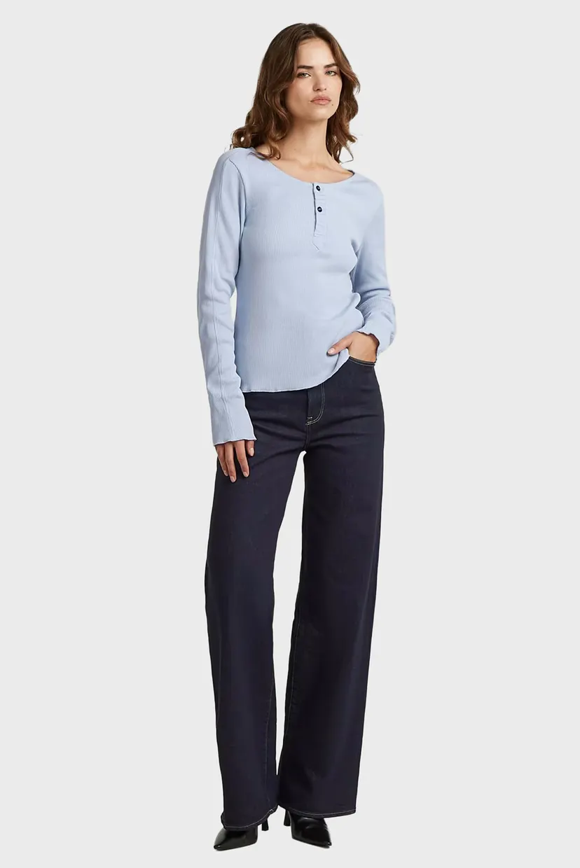 Лонгслив/Slim henley r t l/s wmn 5