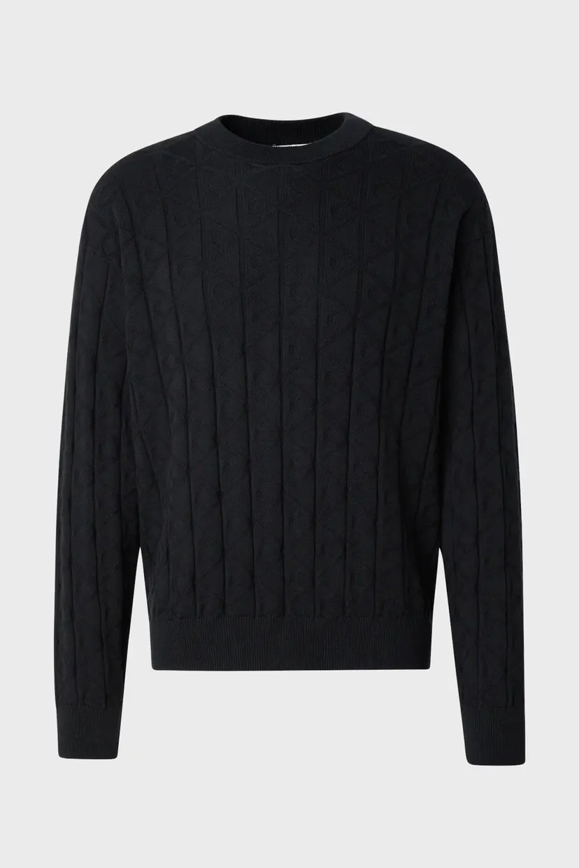Свитер/LS EASY AOP COTTON CREWNK SWEATE 6