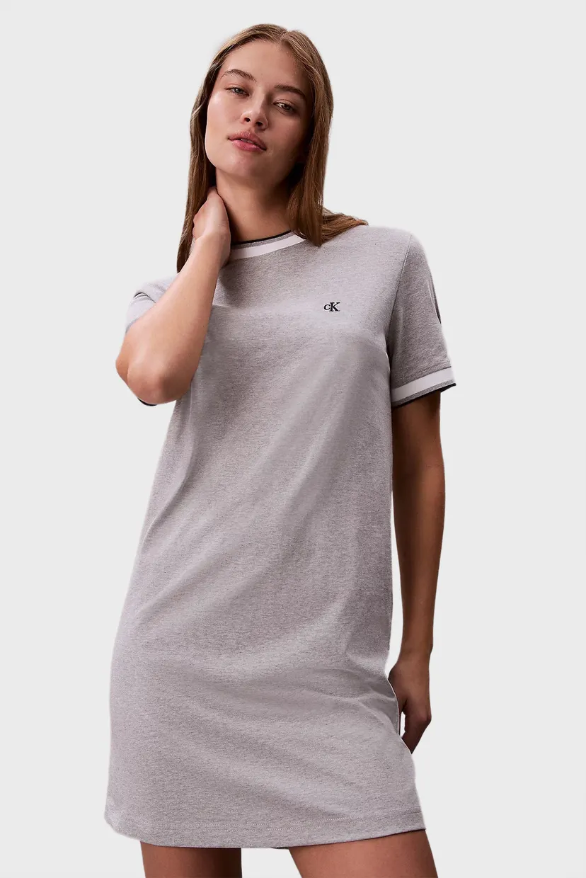 Платье/SS CTN MONOGRAM STRIPE TRIM MINI 5