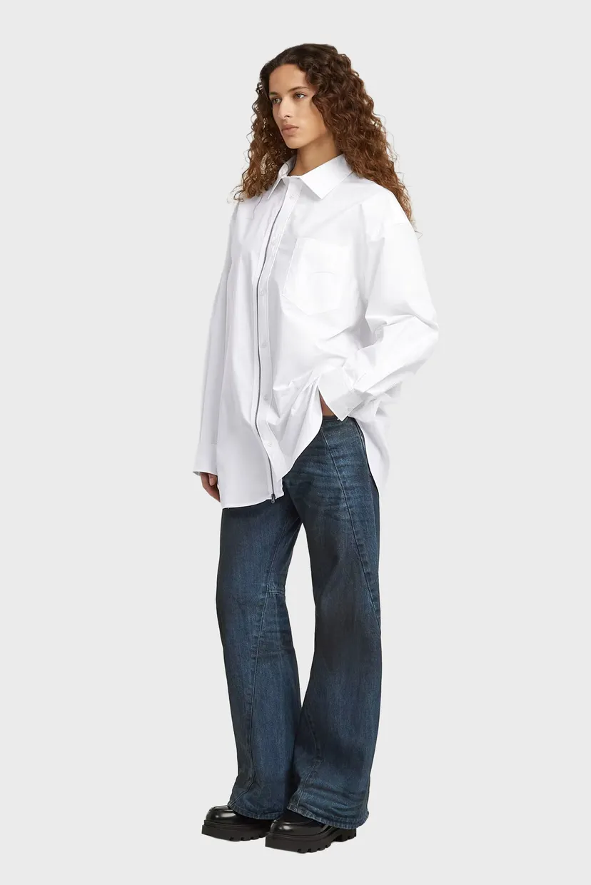 Рубашка/Oversized zip poplin l/s shirt wmn 3