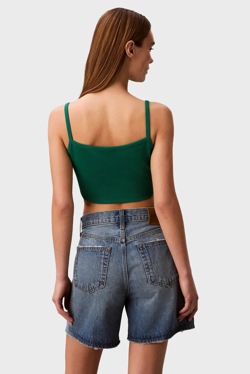 Top/WOVEN LABEL 2X2 BABY RIB CROPPED 4