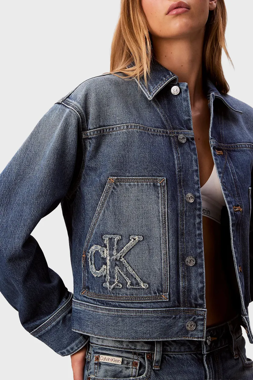 Jacheta denim/WORKWEAR JACKET CK SANDED BLUE 4