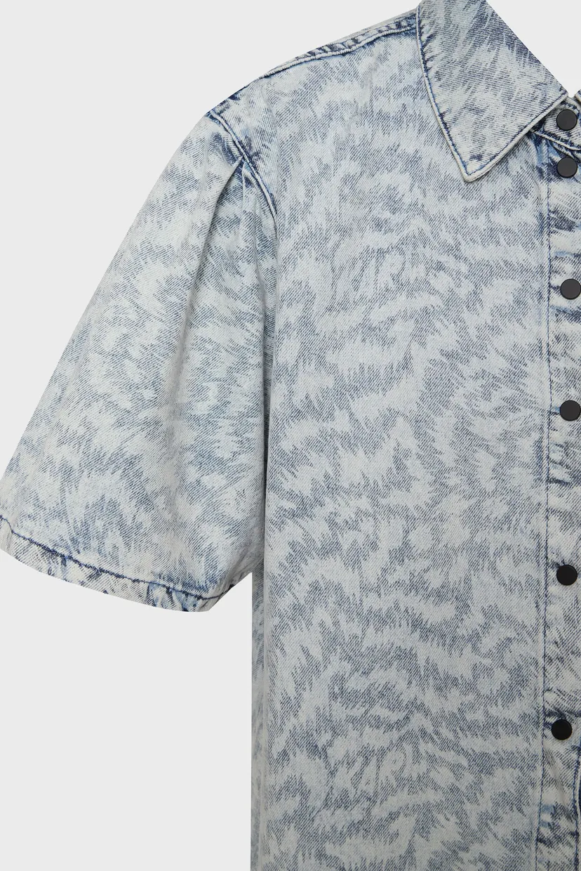 Рубашка с коротким рукавом/AOP DENIM SHIRT 3