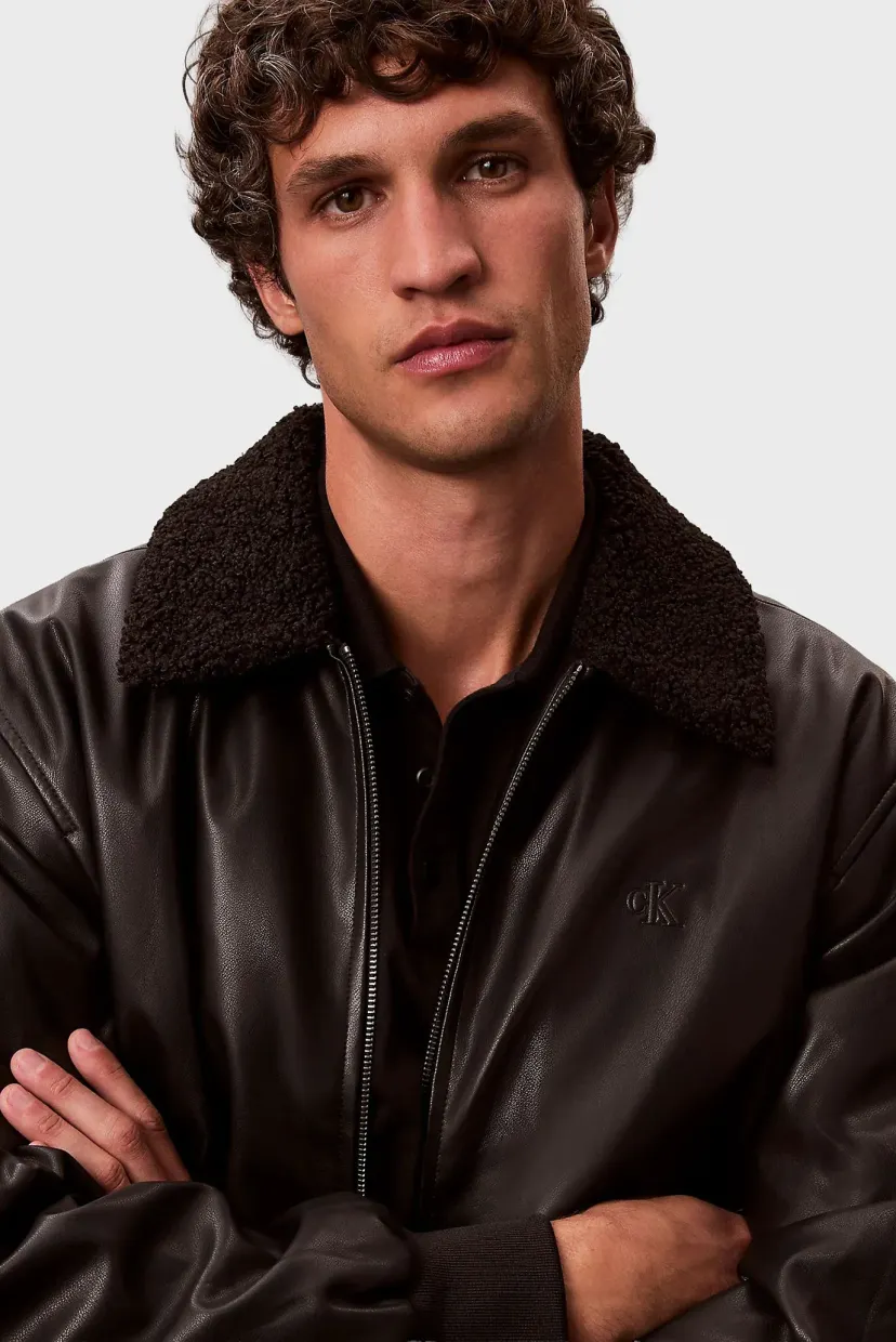 Куртка джинсовая/LS FAUX LEATHER SHERPA COLLAR BO 4
