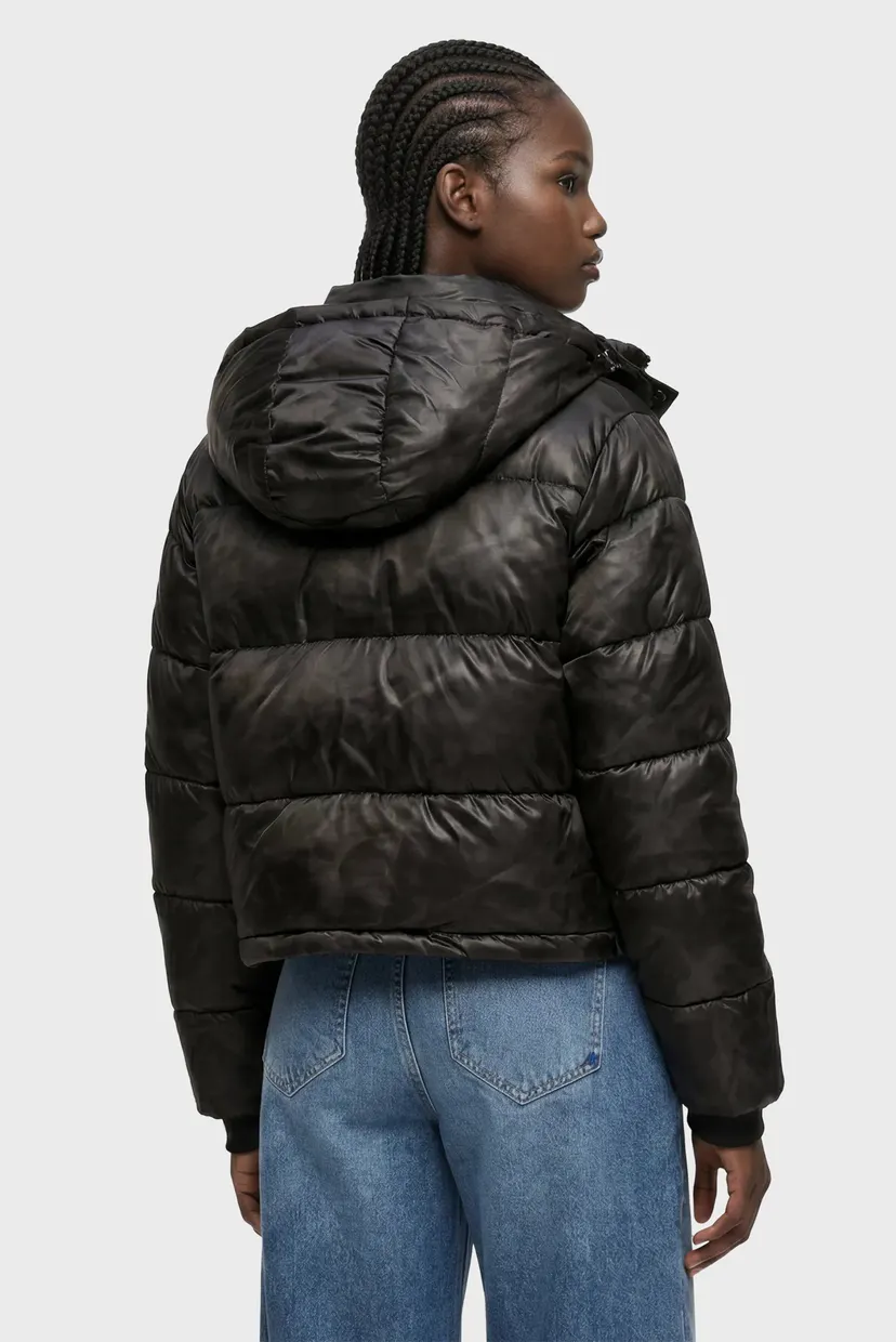 Куртка зимняя/klj cropped shiny puffer 3