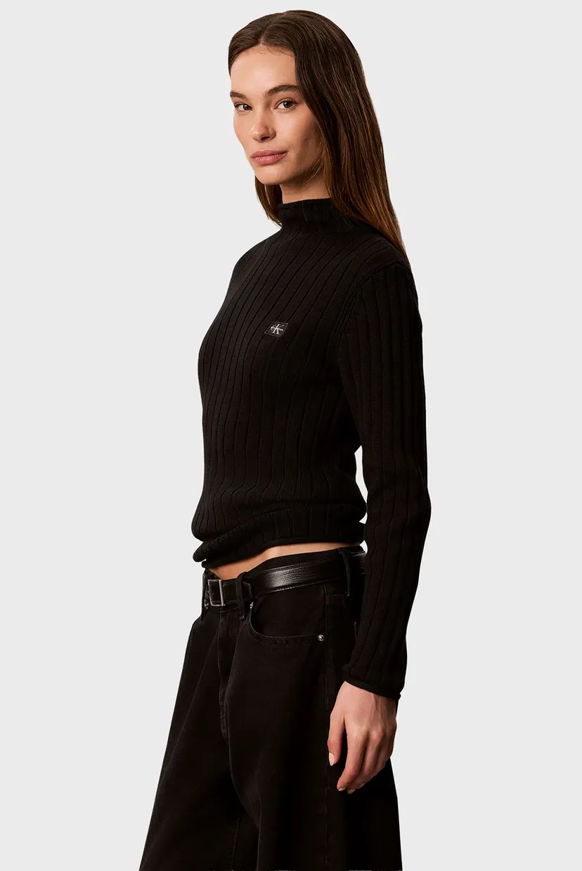 Pulover/WOVEN LABEL TNECK SWEATER 3
