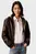 Geaca de piele/CROPPED HOODED FAUX LEATHER JACK