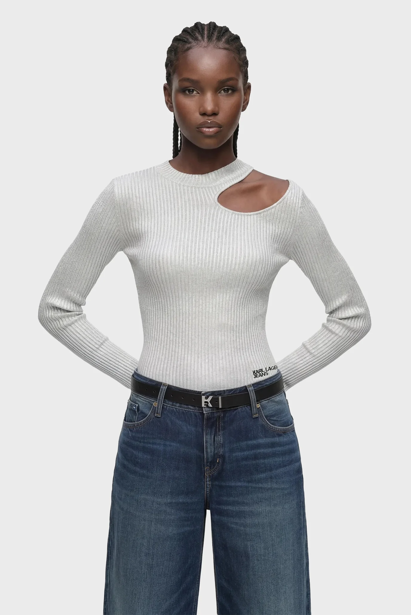 Pulover/klj coated knit sweater Karl Lagerfeld Jeans